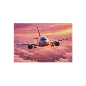 Airplane Sunset Rug, Sky Cloud Rug