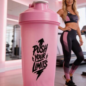 Pink Push Your Limits Shaker Bottle