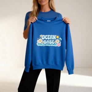 Ocean Babe Sweatshirt, Cute Beach Hoodie, Summer Aesthetic Crewneck