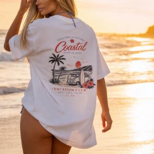 Coastal Vacation Club Shirt | Beach Vacation Graphic Tee | Tropical Summer T-Shirt