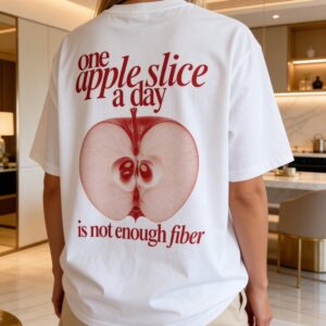 One Apple Slice A Day Shirt | Funny Nutrition Graphic Tee | Dietitian Humor T-Shirt |